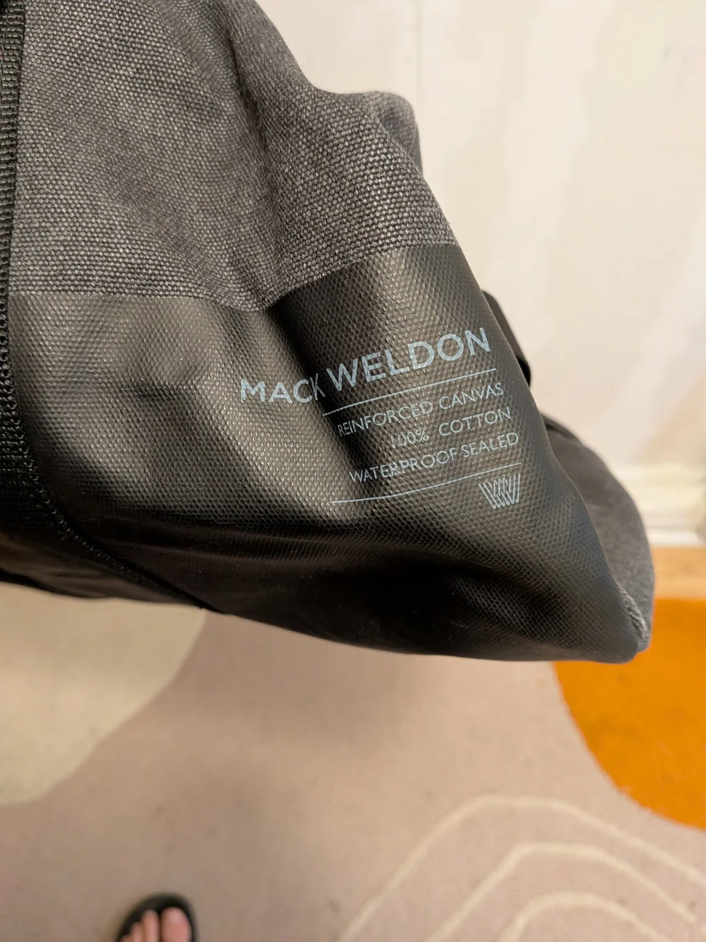 Men's Black Canvas Duffel Bag